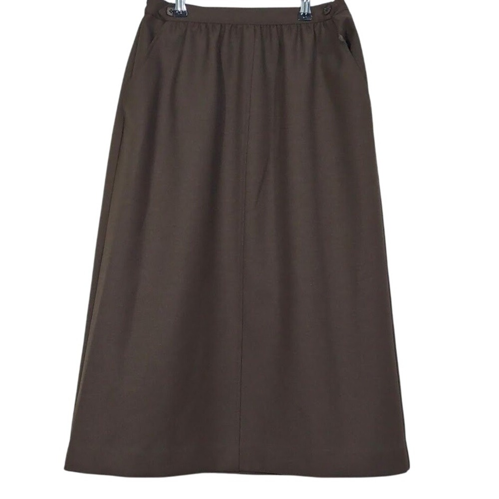 Vintage Haberdashery Size S Brown A Line Maxi Skirt  Waist High Rise Womens